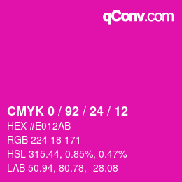 Color code: CMYK 0 / 92 / 24 / 12 | qconv.com