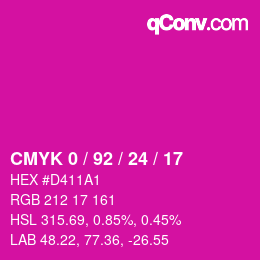 Color code: CMYK 0 / 92 / 24 / 17 | qconv.com