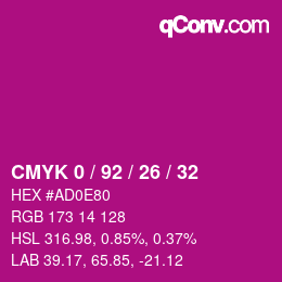 Color code: CMYK 0 / 92 / 26 / 32 | qconv.com