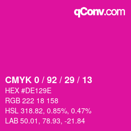 Color code: CMYK 0 / 92 / 29 / 13 | qconv.com