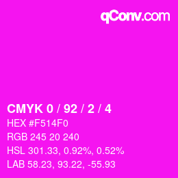 Color code: CMYK 0 / 92 / 2 / 4 | qconv.com