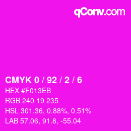 Color code: CMYK 0 / 92 / 2 / 6 | qconv.com