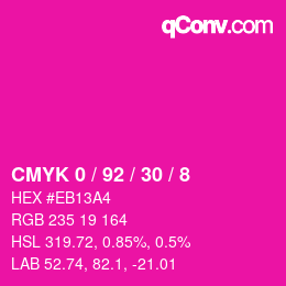 Color code: CMYK 0 / 92 / 30 / 8 | qconv.com