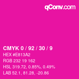 Color code: CMYK 0 / 92 / 30 / 9 | qconv.com
