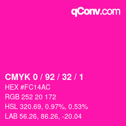 Color code: CMYK 0 / 92 / 32 / 1 | qconv.com