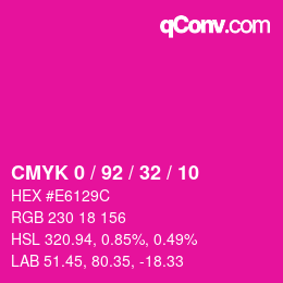 Color code: CMYK 0 / 92 / 32 / 10 | qconv.com