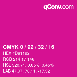 Color code: CMYK 0 / 92 / 32 / 16 | qconv.com