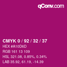 Color code: CMYK 0 / 92 / 32 / 37 | qconv.com