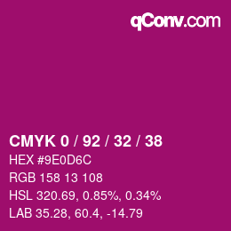 Color code: CMYK 0 / 92 / 32 / 38 | qconv.com