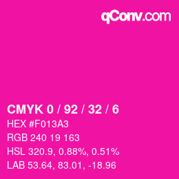 Color code: CMYK 0 / 92 / 32 / 6 | qconv.com