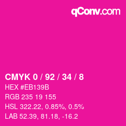 Color code: CMYK 0 / 92 / 34 / 8 | qconv.com