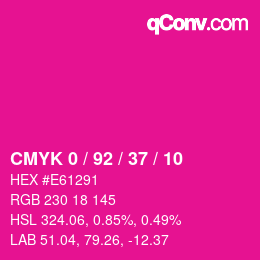 Color code: CMYK 0 / 92 / 37 / 10 | qconv.com