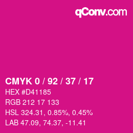 Color code: CMYK 0 / 92 / 37 / 17 | qconv.com