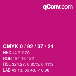 Color code: CMYK 0 / 92 / 37 / 24 | qconv.com