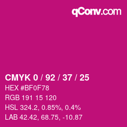 Color code: CMYK 0 / 92 / 37 / 25 | qconv.com