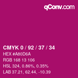 Color code: CMYK 0 / 92 / 37 / 34 | qconv.com