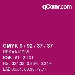 Color code: CMYK 0 / 92 / 37 / 37 | qconv.com