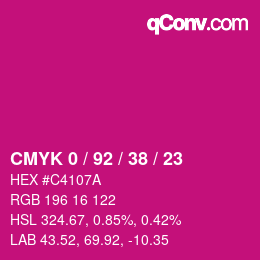Color code: CMYK 0 / 92 / 38 / 23 | qconv.com