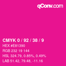 Color code: CMYK 0 / 92 / 38 / 9 | qconv.com