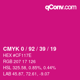 Color code: CMYK 0 / 92 / 39 / 19 | qconv.com