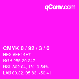 Color code: CMYK 0 / 92 / 3 / 0 | qconv.com