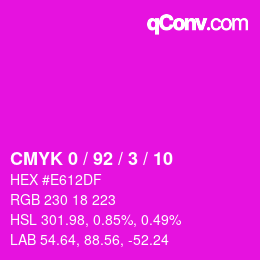 Color code: CMYK 0 / 92 / 3 / 10 | qconv.com
