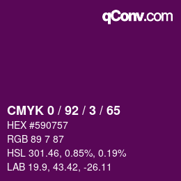 Color code: CMYK 0 / 92 / 3 / 65 | qconv.com