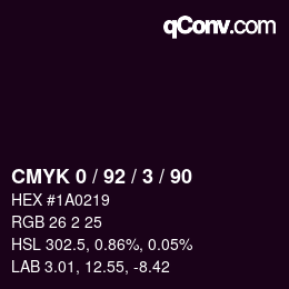 Color code: CMYK 0 / 92 / 3 / 90 | qconv.com