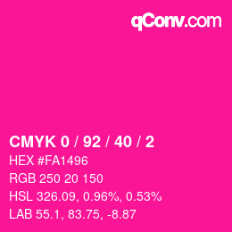 Color code: CMYK 0 / 92 / 40 / 2 | qconv.com