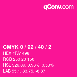 Color code: CMYK 0 / 92 / 40 / 2 | qconv.com