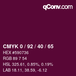 Color code: CMYK 0 / 92 / 40 / 65 | qconv.com