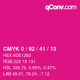 Color code: CMYK 0 / 92 / 41 / 13 | qconv.com