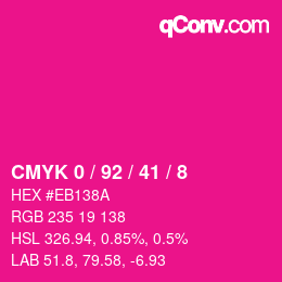 Color code: CMYK 0 / 92 / 41 / 8 | qconv.com