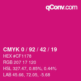 Color code: CMYK 0 / 92 / 42 / 19 | qconv.com