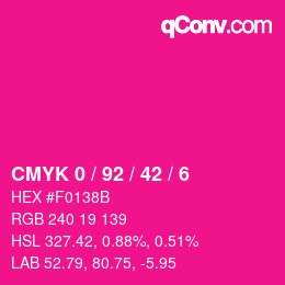 Color code: CMYK 0 / 92 / 42 / 6 | qconv.com