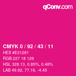 Color code: CMYK 0 / 92 / 43 / 11 | qconv.com