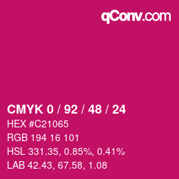 Color code: CMYK 0 / 92 / 48 / 24 | qconv.com