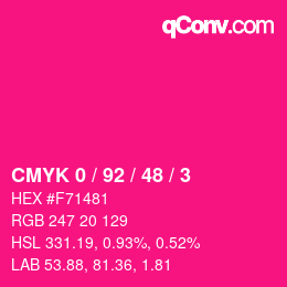 Color code: CMYK 0 / 92 / 48 / 3 | qconv.com