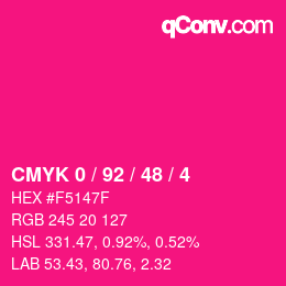 Color code: CMYK 0 / 92 / 48 / 4 | qconv.com