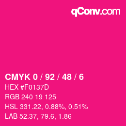 Color code: CMYK 0 / 92 / 48 / 6 | qconv.com