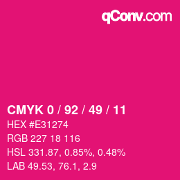 Color code: CMYK 0 / 92 / 49 / 11 | qconv.com