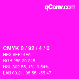 Color code: CMYK 0 / 92 / 4 / 0 | qconv.com