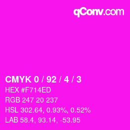 Color code: CMYK 0 / 92 / 4 / 3 | qconv.com