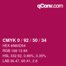 Color code: CMYK 0 / 92 / 50 / 34 | qconv.com