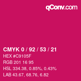 Color code: CMYK 0 / 92 / 53 / 21 | qconv.com