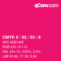Color code: CMYK 0 / 92 / 53 / 8 | qconv.com