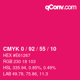 Color code: CMYK 0 / 92 / 55 / 10 | qconv.com