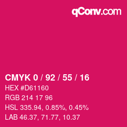 Color code: CMYK 0 / 92 / 55 / 16 | qconv.com