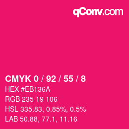 Color code: CMYK 0 / 92 / 55 / 8 | qconv.com