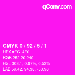 Color code: CMYK 0 / 92 / 5 / 1 | qconv.com